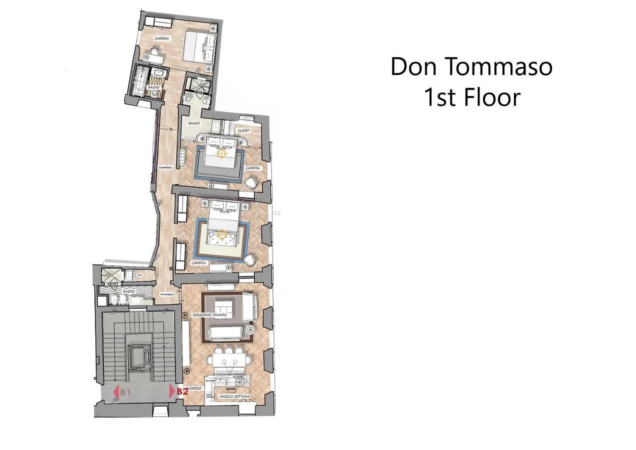Apartmán Don Tommaso - Dimora Degli Affreschi Florencie